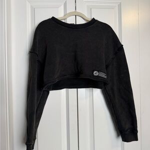 Alphalete Acid Wash Cropped Sweater Small